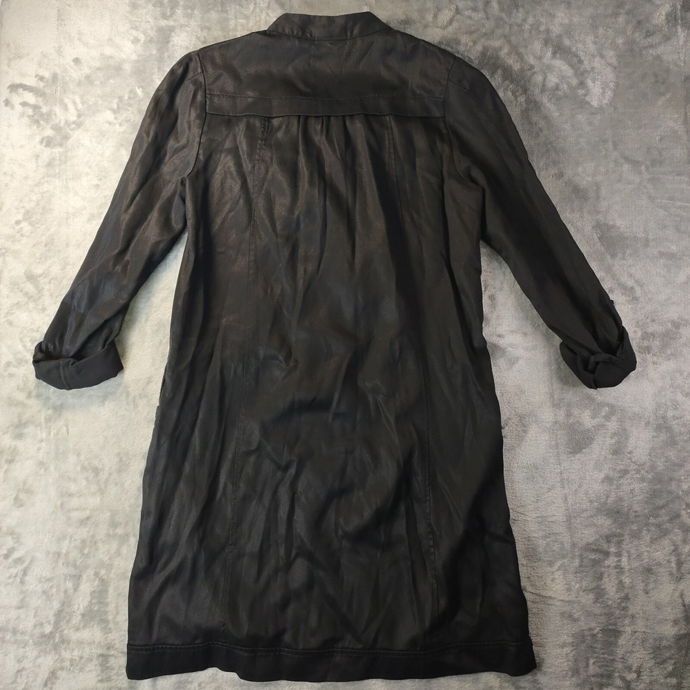 Holding Horses Anthropologie Womens 2 Black Imogen Shirt Dress Witchy Goth Artsy - Picture 9 of 10